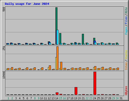 Daily usage for June 2024