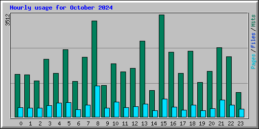 Hourly usage for October 2024