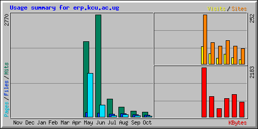 Usage summary for erp.kcu.ac.ug