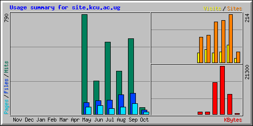 Usage summary for site.kcu.ac.ug