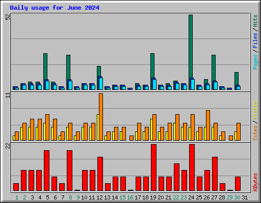 Daily usage for June 2024