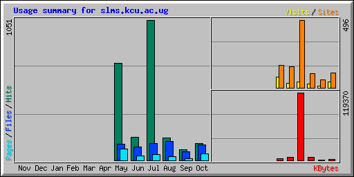 Usage summary for slms.kcu.ac.ug
