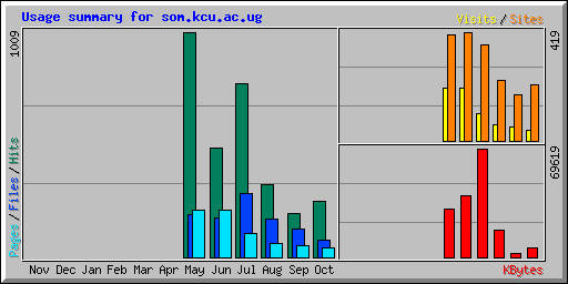 Usage summary for som.kcu.ac.ug