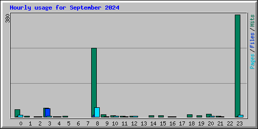 Hourly usage for September 2024