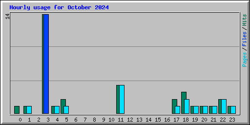 Hourly usage for October 2024