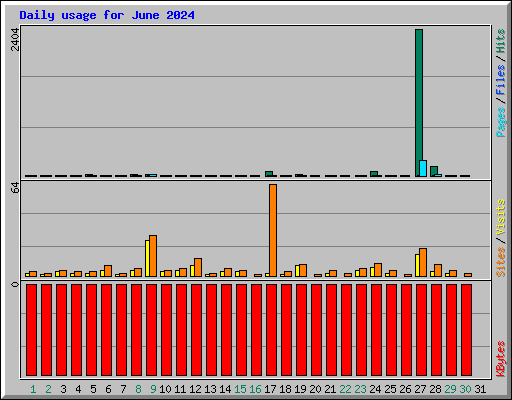 Daily usage for June 2024