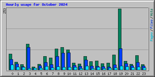 Hourly usage for October 2024