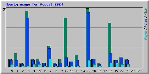 Hourly usage for August 2024