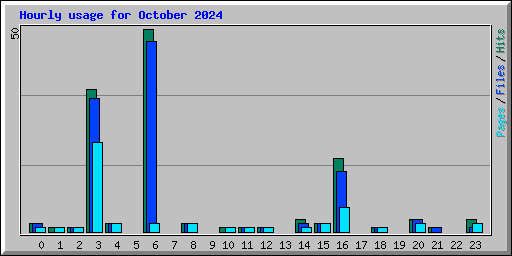 Hourly usage for October 2024