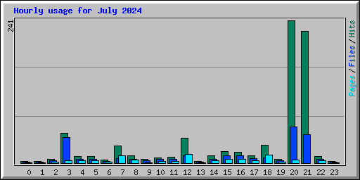 Hourly usage for July 2024