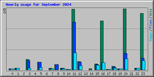 Hourly usage for September 2024