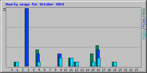 Hourly usage for October 2024